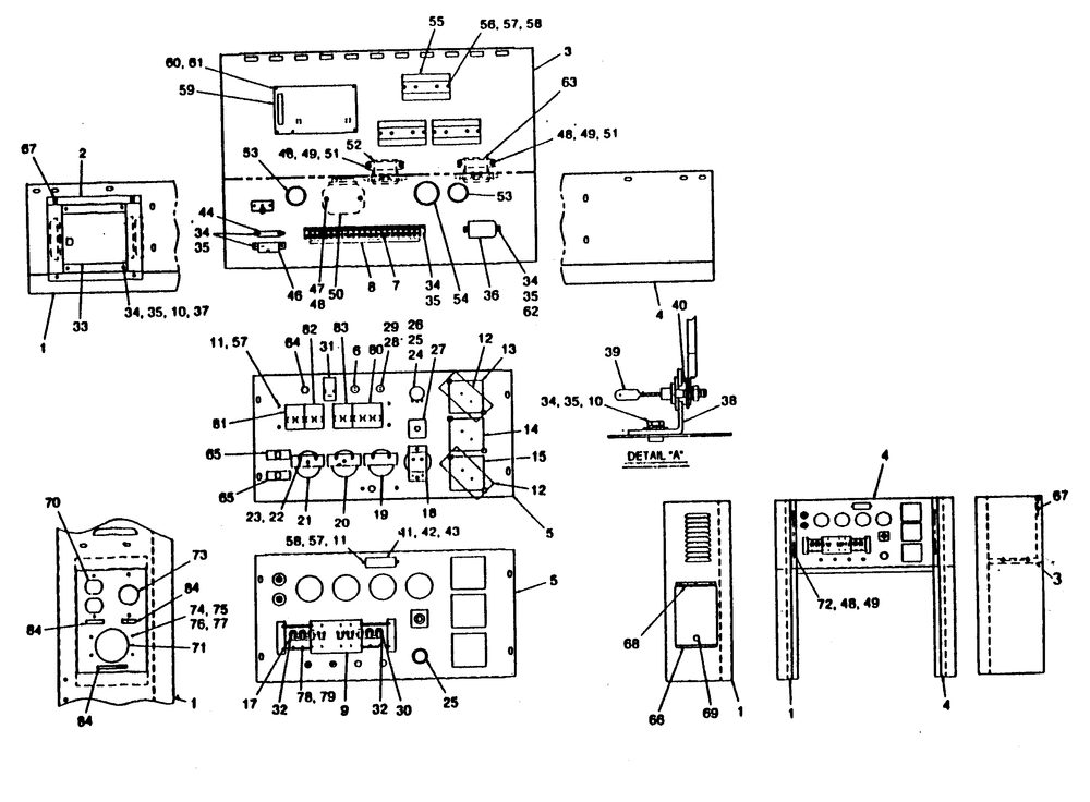 Control Panel Diagram and Parts List for 9172-0  Generac Generator