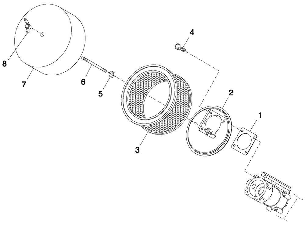 Air Cleaner C2 Diagram and Parts List for HT04542ANAX (6264225)(2011) Generac Generator
