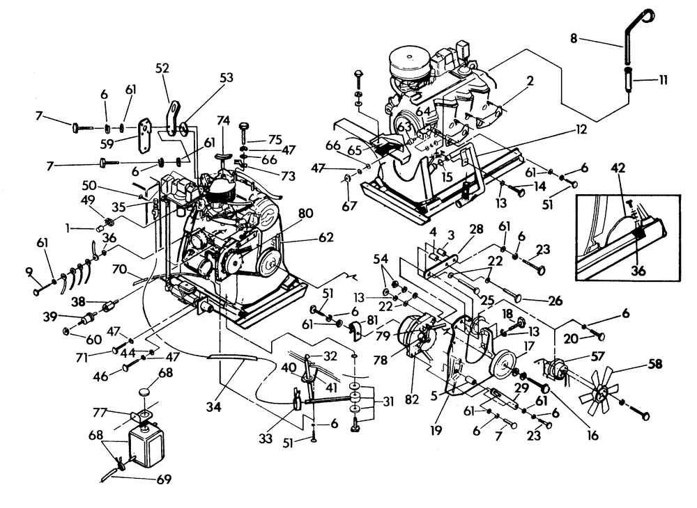 Common Engine Parts (Part 2) Diagram and Parts List for 9340-2  Generac Generator