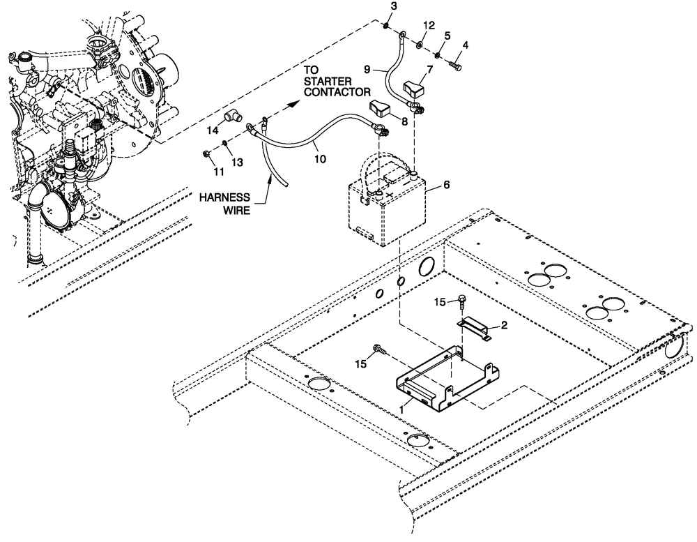 Ev Battery Accessories Diagram and Parts List for QT02724ANAN (5041854 - 5046648)(2008) Generac Generator
