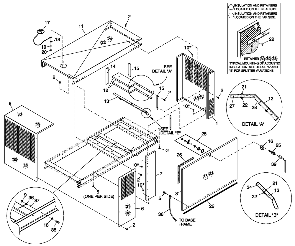 Enclosure C2 Diagram and Parts List for ST04524ANSN (5509894 - 5644769)(2009) Generac Generator