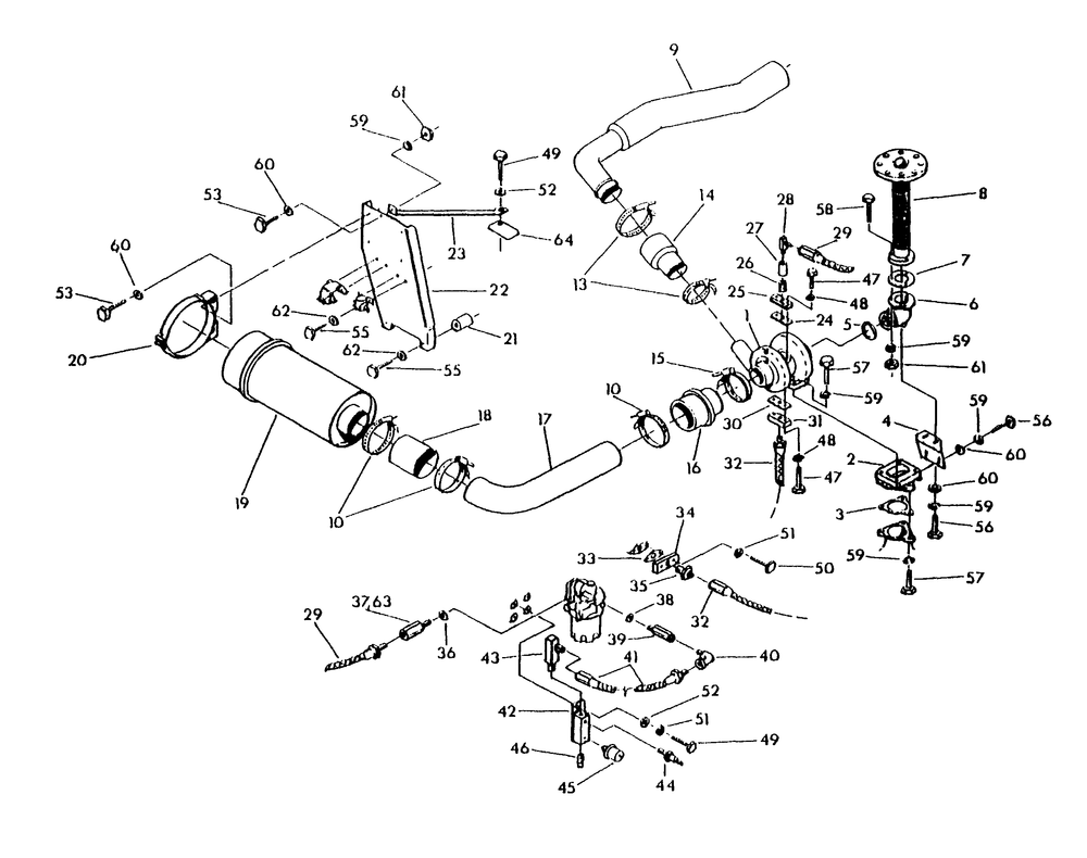 Turbocharger Diagram and Parts List for 9399-3  Generac Generator