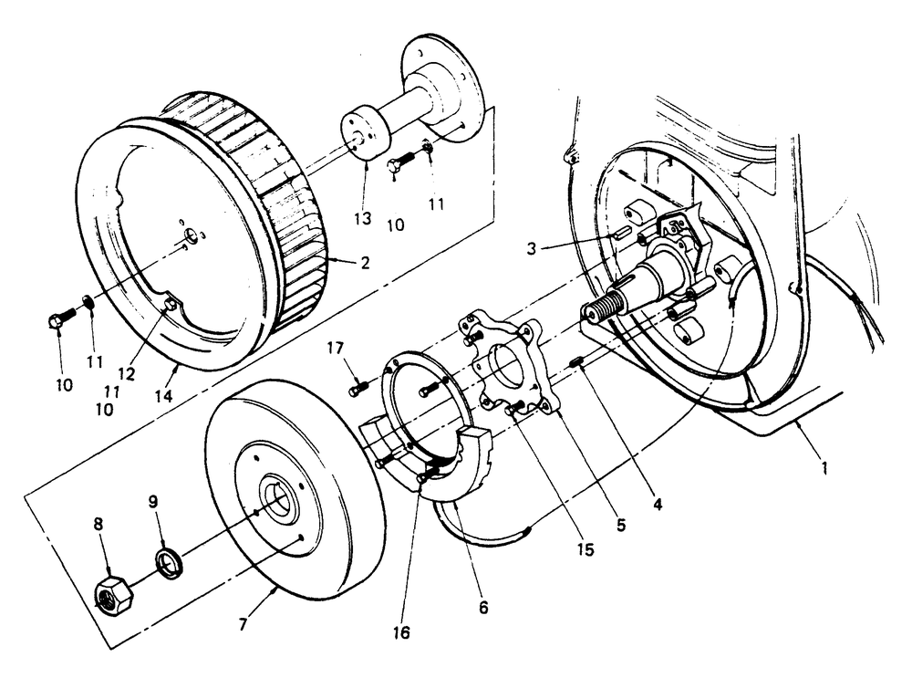 Ignition System And Flywheel Diagram and Parts List for 6614-0  Generac Generator