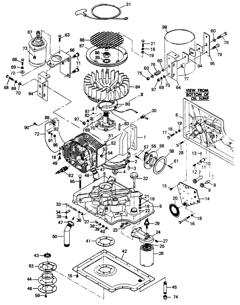 Engine Parts Diagram and Parts List for 6207-3  Generac Generator