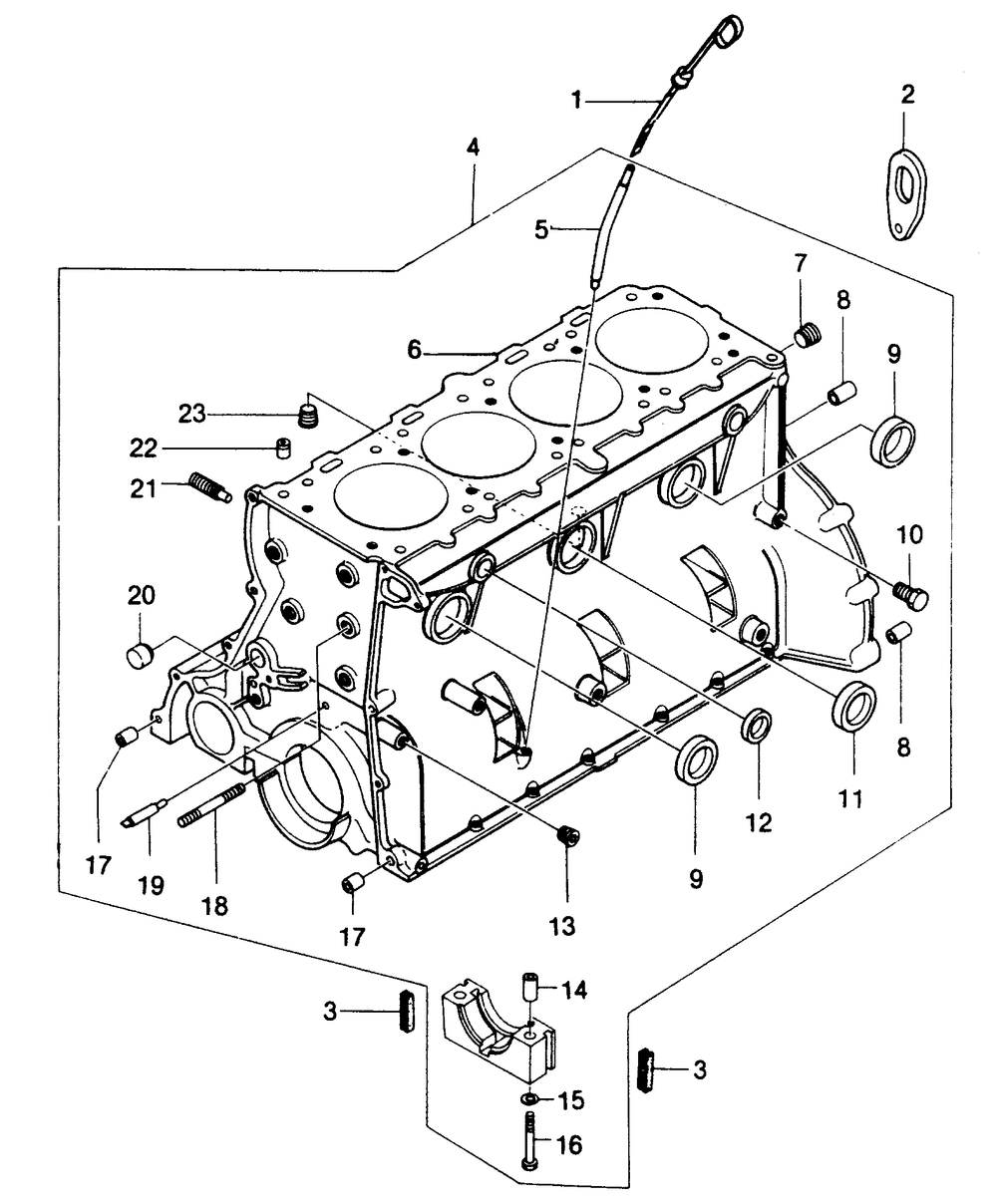 Cylinder Block (Part 2) Diagram and Parts List for 1009-C  Generac Welder