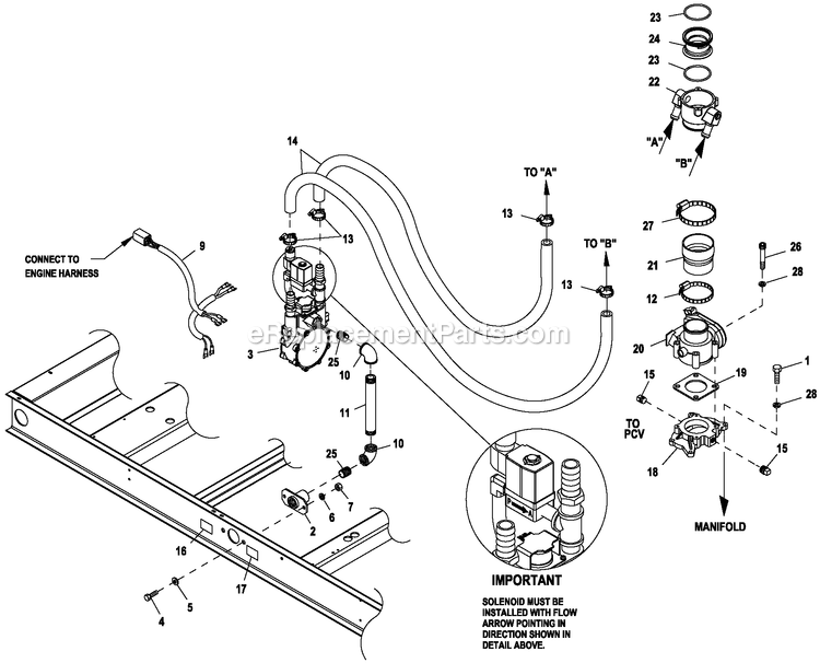 Fuelsys 5.4l 55kw Cpl 2009 Diagram and Parts List for QT05554KNSNA (6654325)(2011) Generac Generator