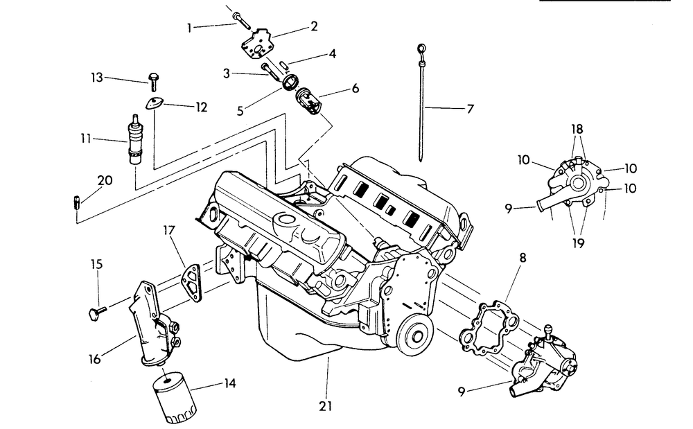 4.3 Liter Engine (Part 1) Diagram and Parts List for 9135-3  Generac Generator