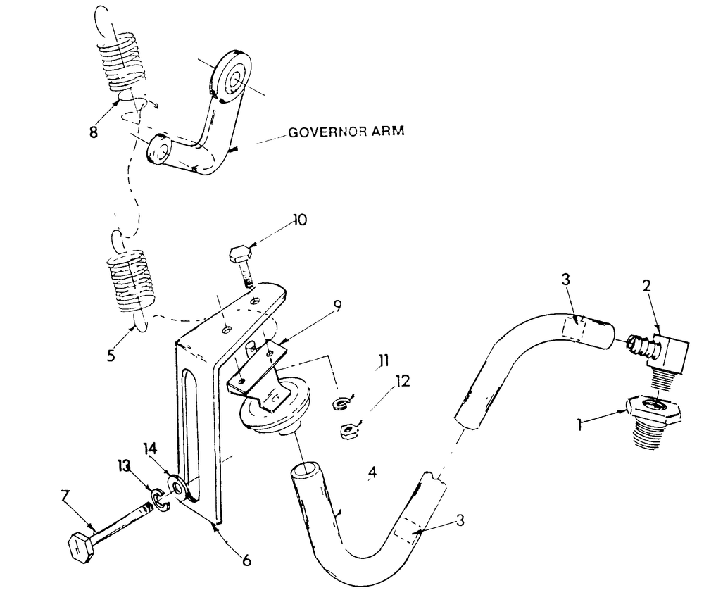 Vacuum Dash Pot Diagram and Parts List for 9303-2  Generac Generator