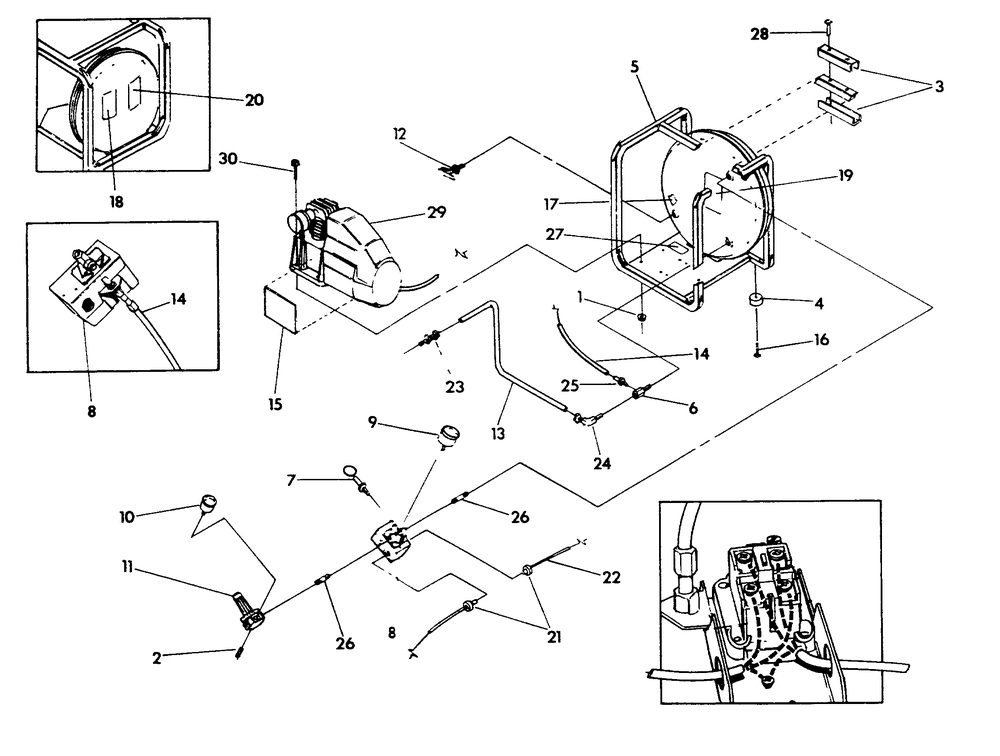 Air Compressor Diagram and Parts List for 9595-0  Generac Generator