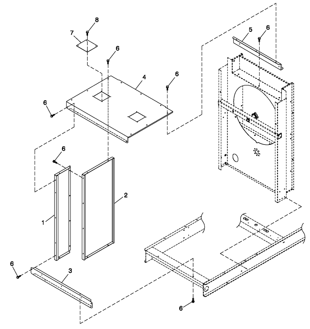 C5 Cooling System Fan Drive Diagram and Parts List for ST13068ANSN (4911826)(2007) Generac Generator