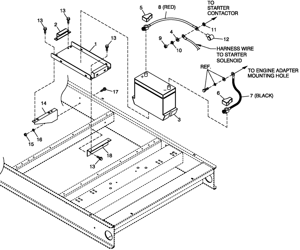Battery 27f Gear Box 6.8l Diagram and Parts List for QT13068ANSY (5466536)(2009) Generac Generator