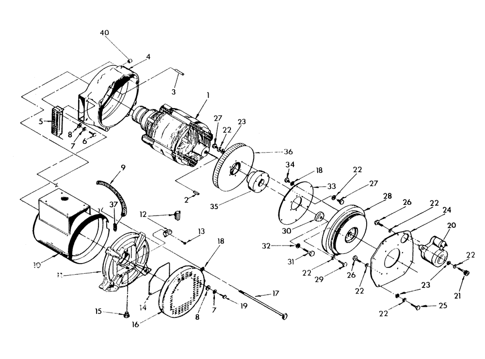 Generator Diagram and Parts List for 0458-0  Generac Generator