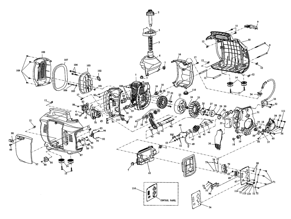 Diagram 2 Diagram and Parts List for 0060640 (6460617C - 6915225C)(2012) Generac Generator
