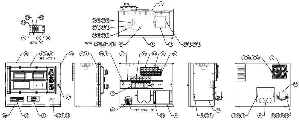 H Panel 2a Battery Charger Diagram and Parts List for CT08046ANSN (3507V24654)(2007) Generac Generator