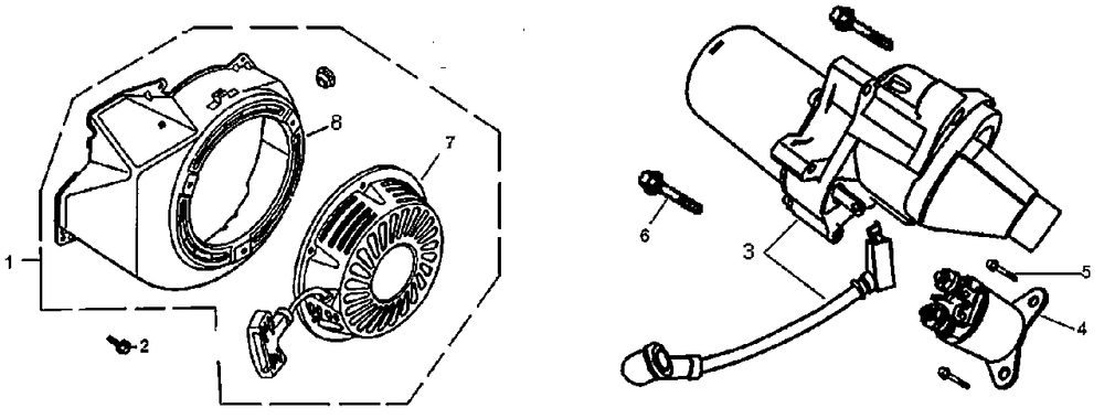 Starter Diagram and Parts List for GP7500 (6540842A - 7050161A)(2012) Generac Generator