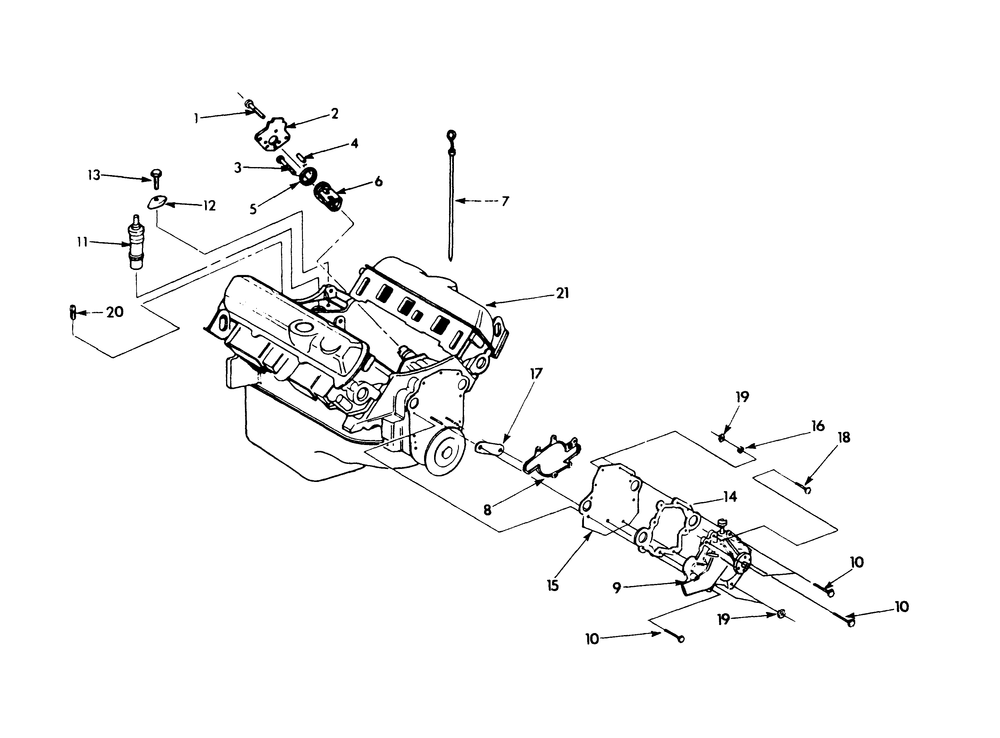 4.3 Liter Engine (Part 1) Diagram and Parts List for 9573-1  Generac Generator