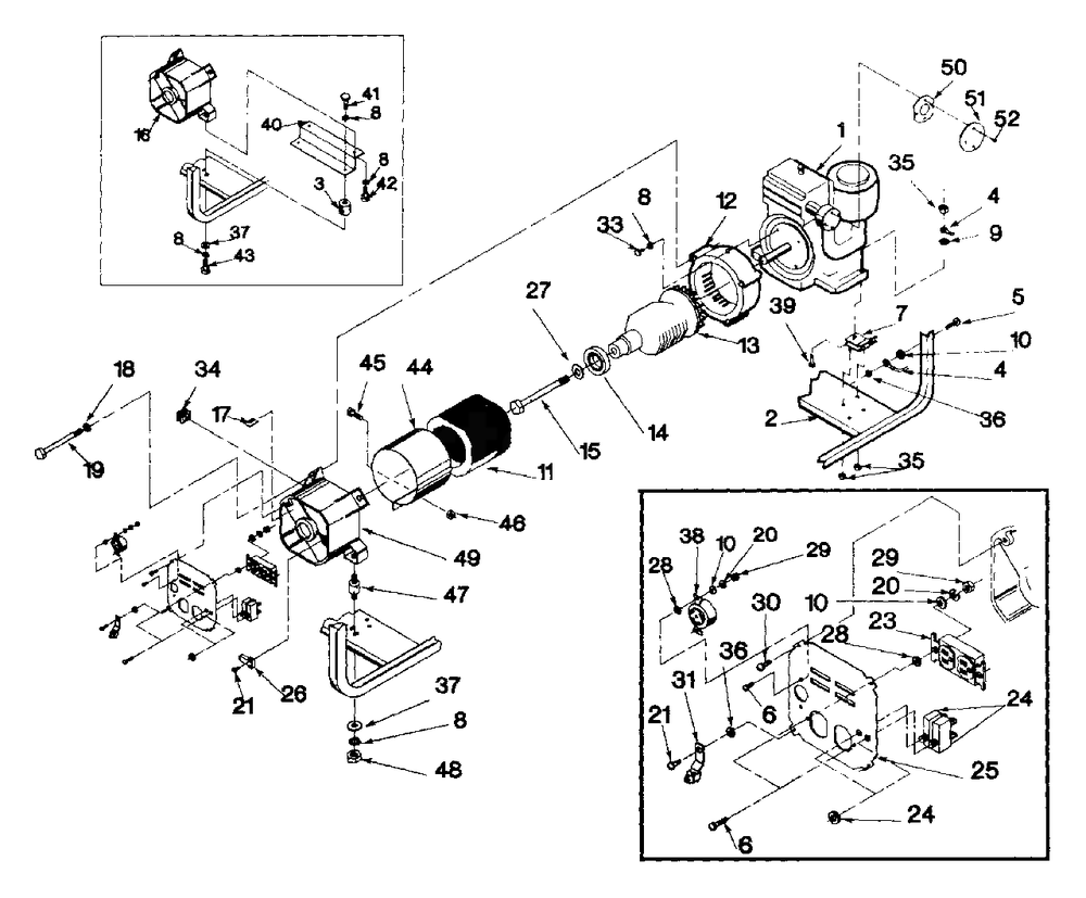 Ac Generator Model 3zc12a Diagram and Parts List for 3ZC12A (9321-1)(9321-1) Generac Generator