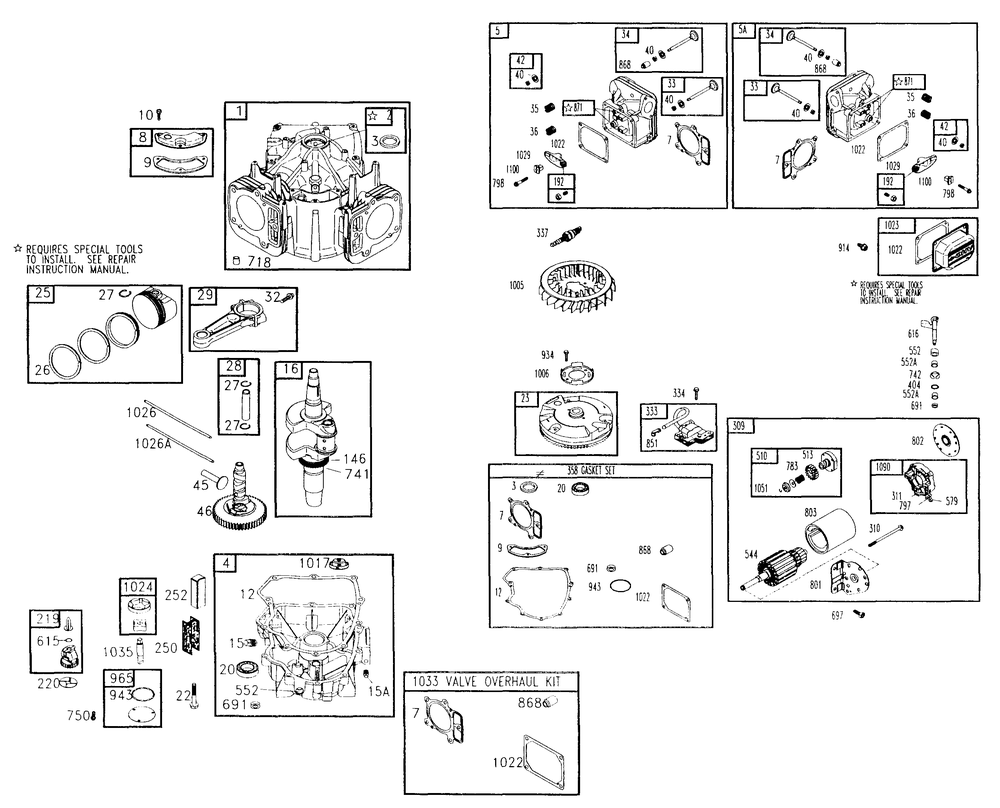 Gn-724 Engine Diagram and Parts List for 4109-1  Generac Generator