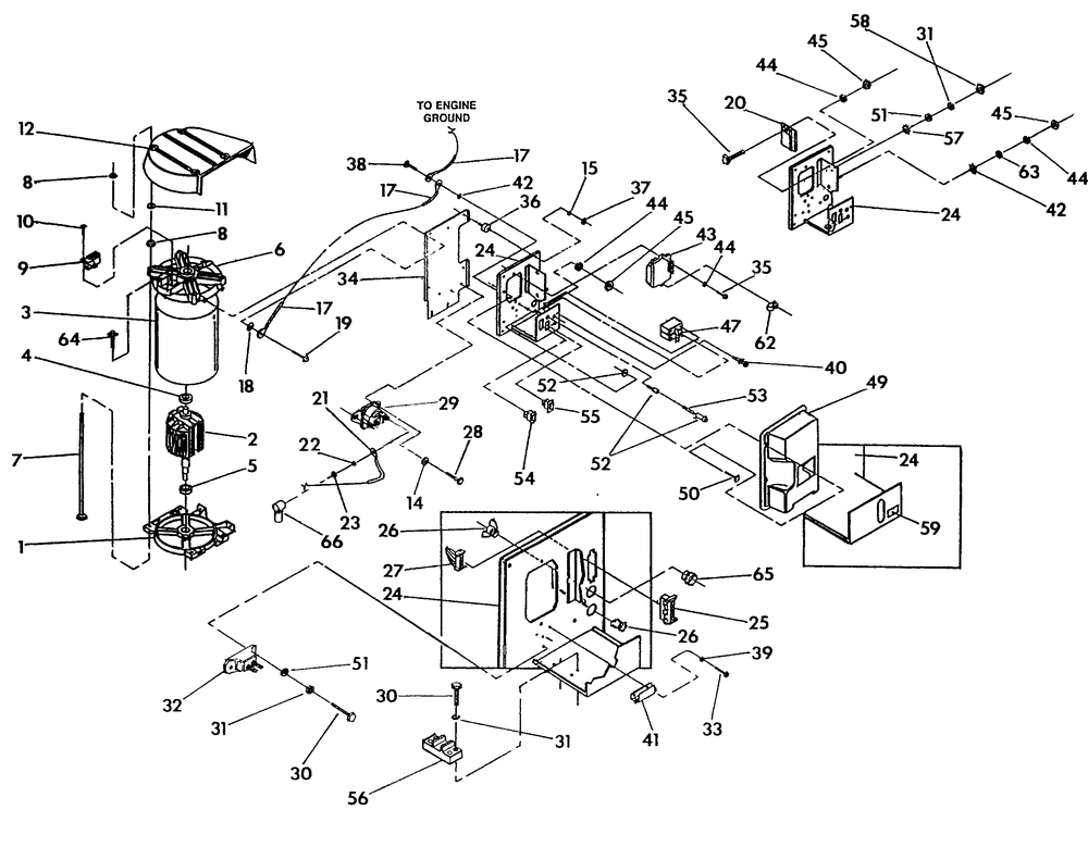 Control Panel Diagram and Parts List for 9843-2  Generac Generator