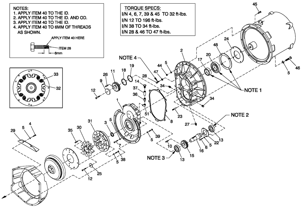 Gearbox 390 Diagram and Parts List for QT10068ANSNA (4526619 - 4800353)(2007) Generac Generator