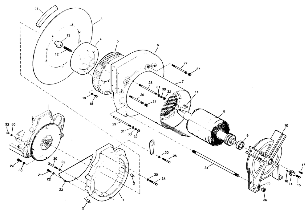Alternator Diagram and Parts List for 8451-0  Generac Welder