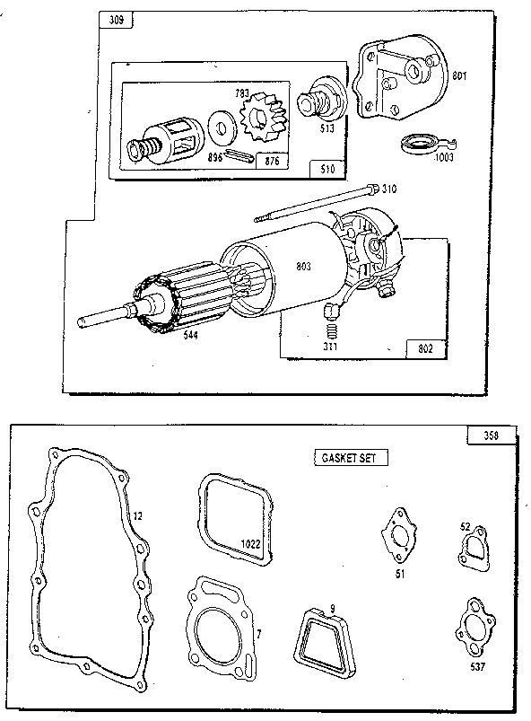 Engine Parts 2 Diagram and Parts List for 9009-3  Generac Generator