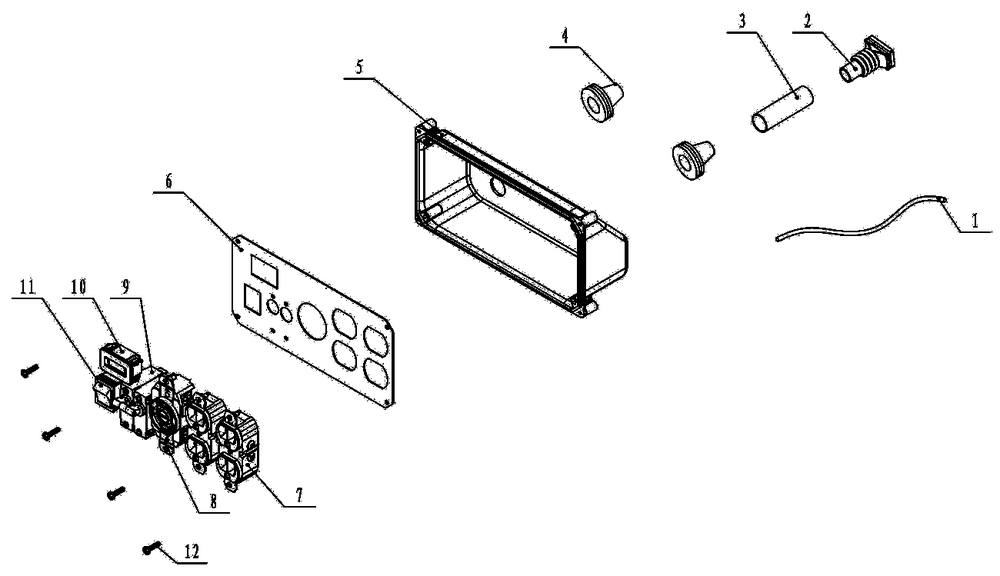 Control Panel Diagram and Parts List for 0064310 (P385240 - 50007087B)(2016) Generac Generator