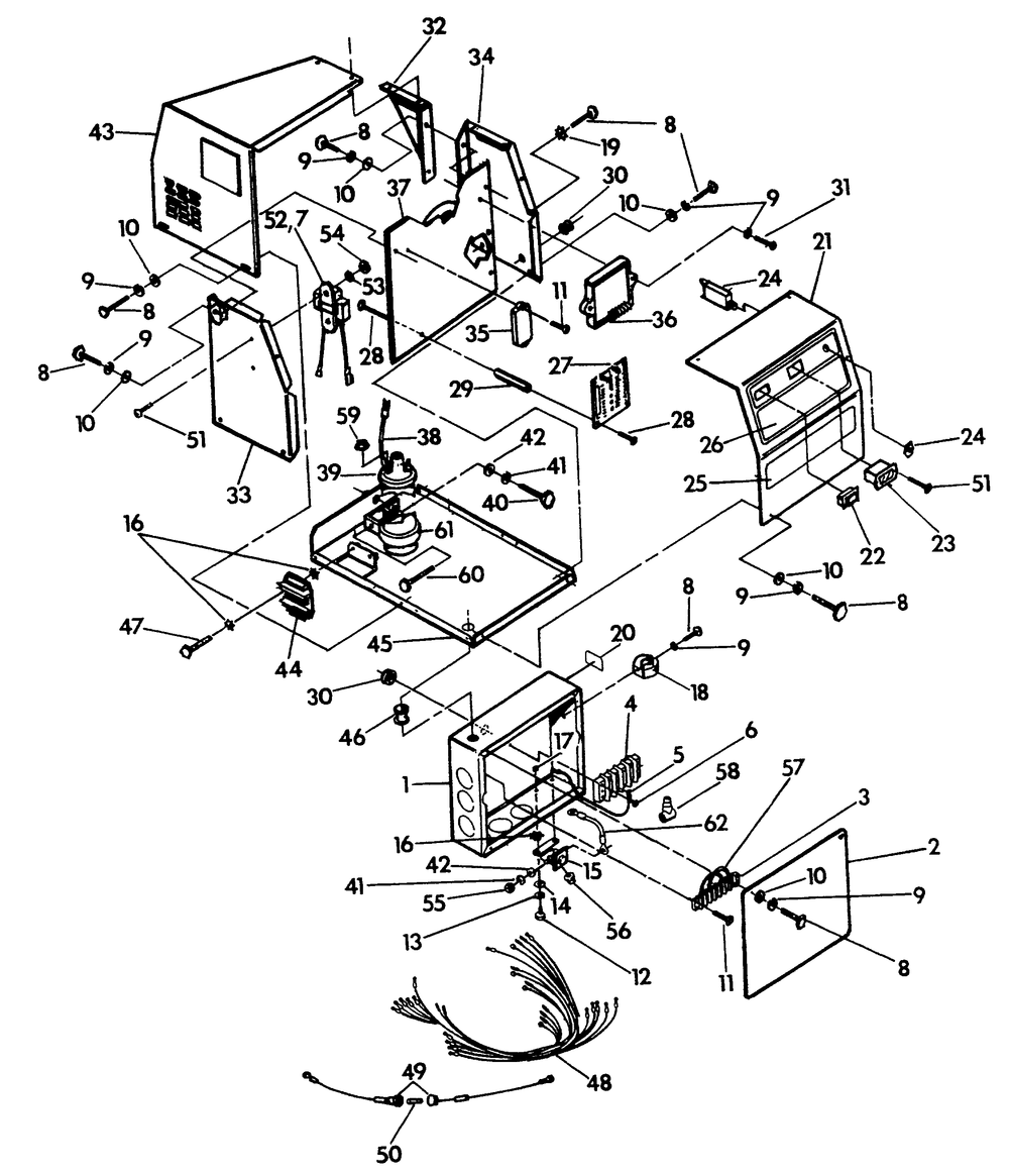 Control Panel And Connection Box Diagram and Parts List for 9679-0  Generac Generator