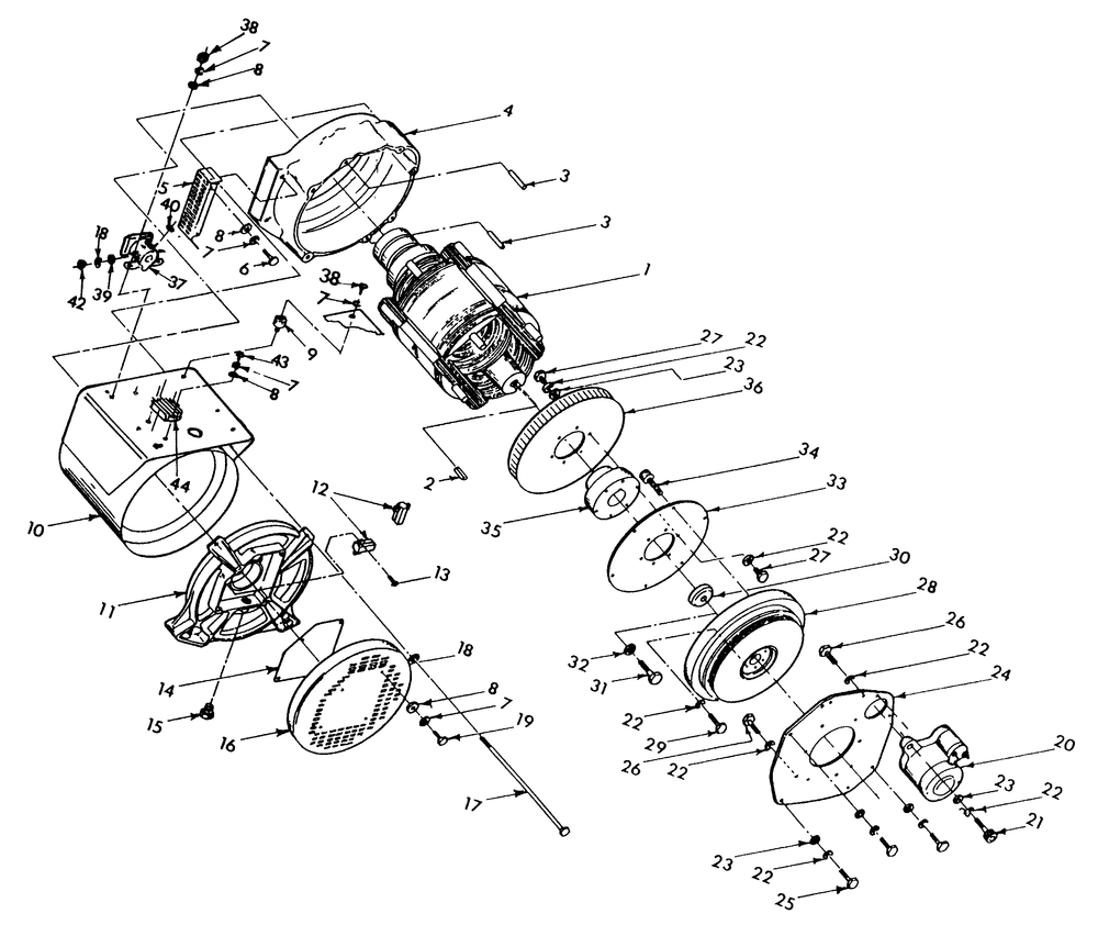 Generator Diagram and Parts List for 9055-1  Generac Generator