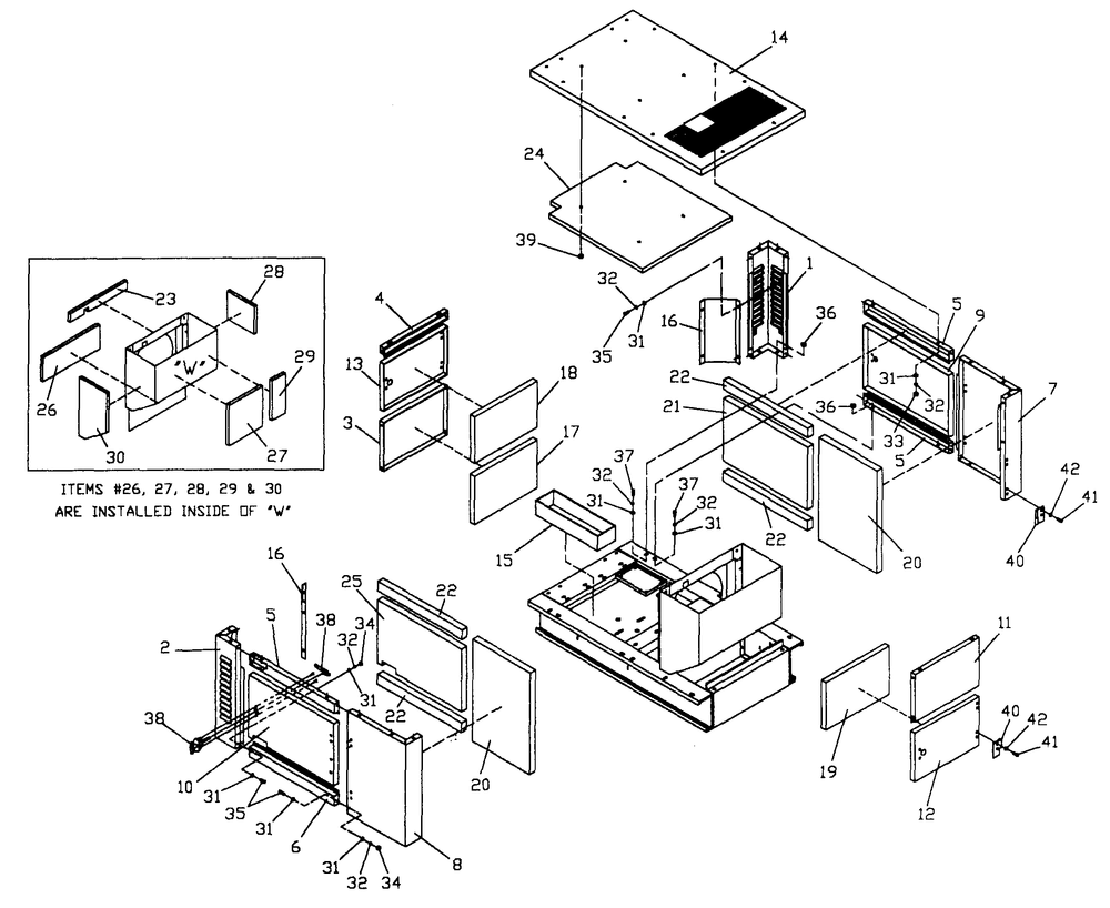 Compartment Diagram and Parts List for 0965-0 Gr8 Generac Generator