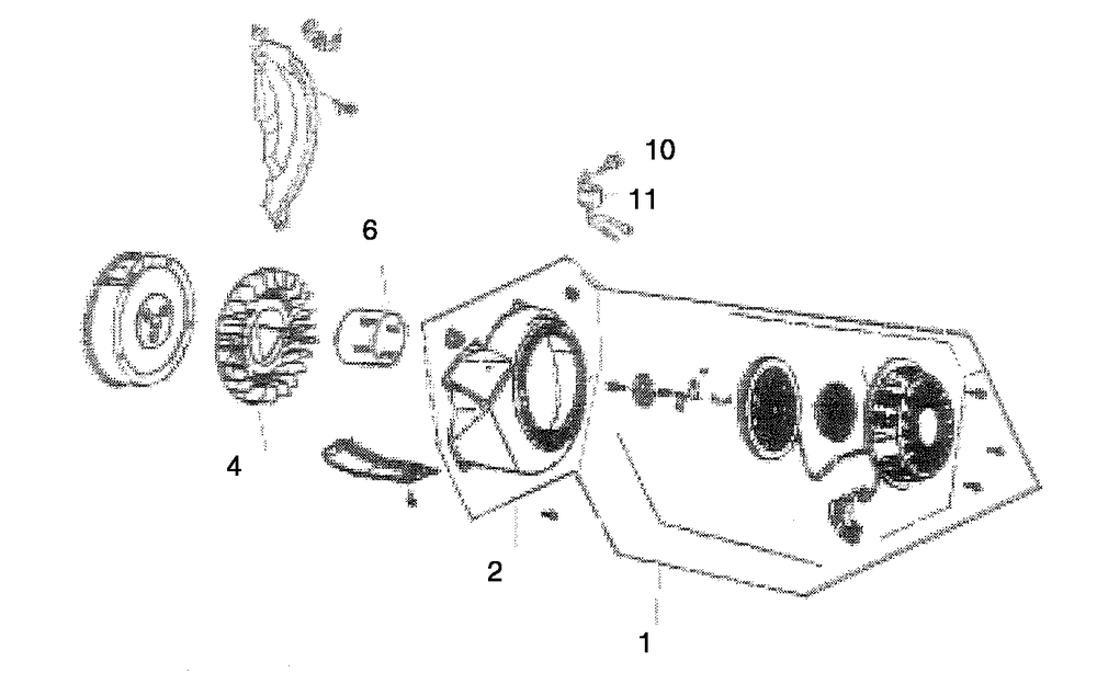 Flywheel And Recoil Starter Diagram and Parts List for 0057890 (7118013D - 7945934D)(2013) Generac Generator