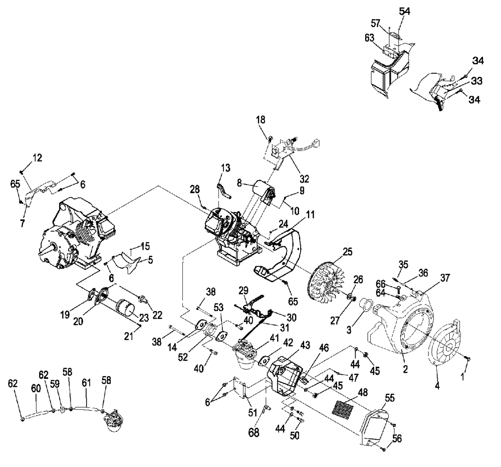 Ev 2011 410 Xp Engine (0h8366) Diagram and Parts List for XP8000 (6155516 - 6266543)(2011) Generac Generator