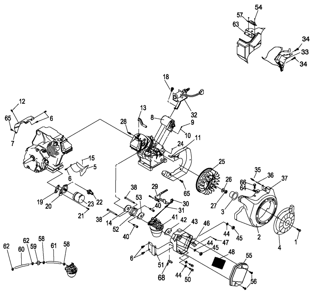 Ev 2011 410 Xp Engine 2 Diagram and Parts List for 0059303 (9394894 - 9983614)(2015) Generac Generator
