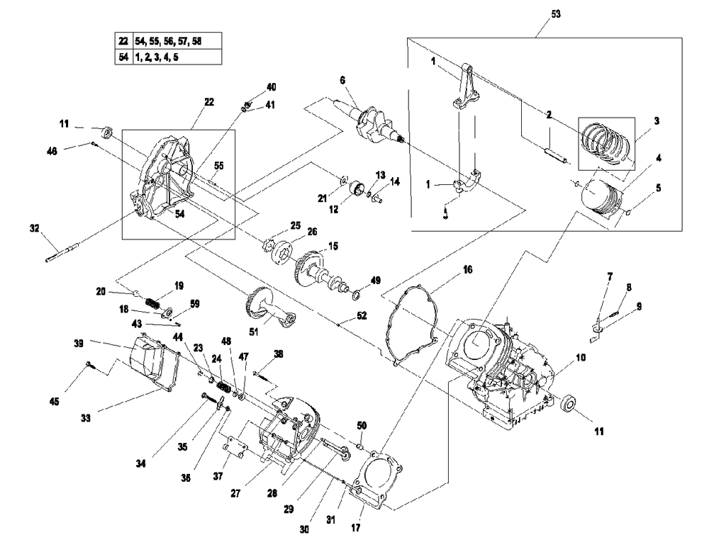 Engine Gh410 Xg7 Ps (0h4000) Diagram and Parts List for XG8000 (5573712 - 6087570)(2010) Generac Generator