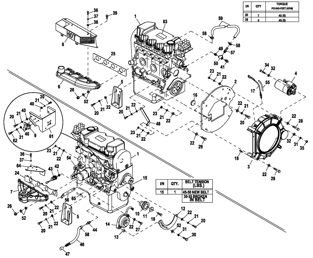 Engine Common Parts 1.6l Diagram and Parts List for ET02516JNSX (6567018)(2011) Generac Generator