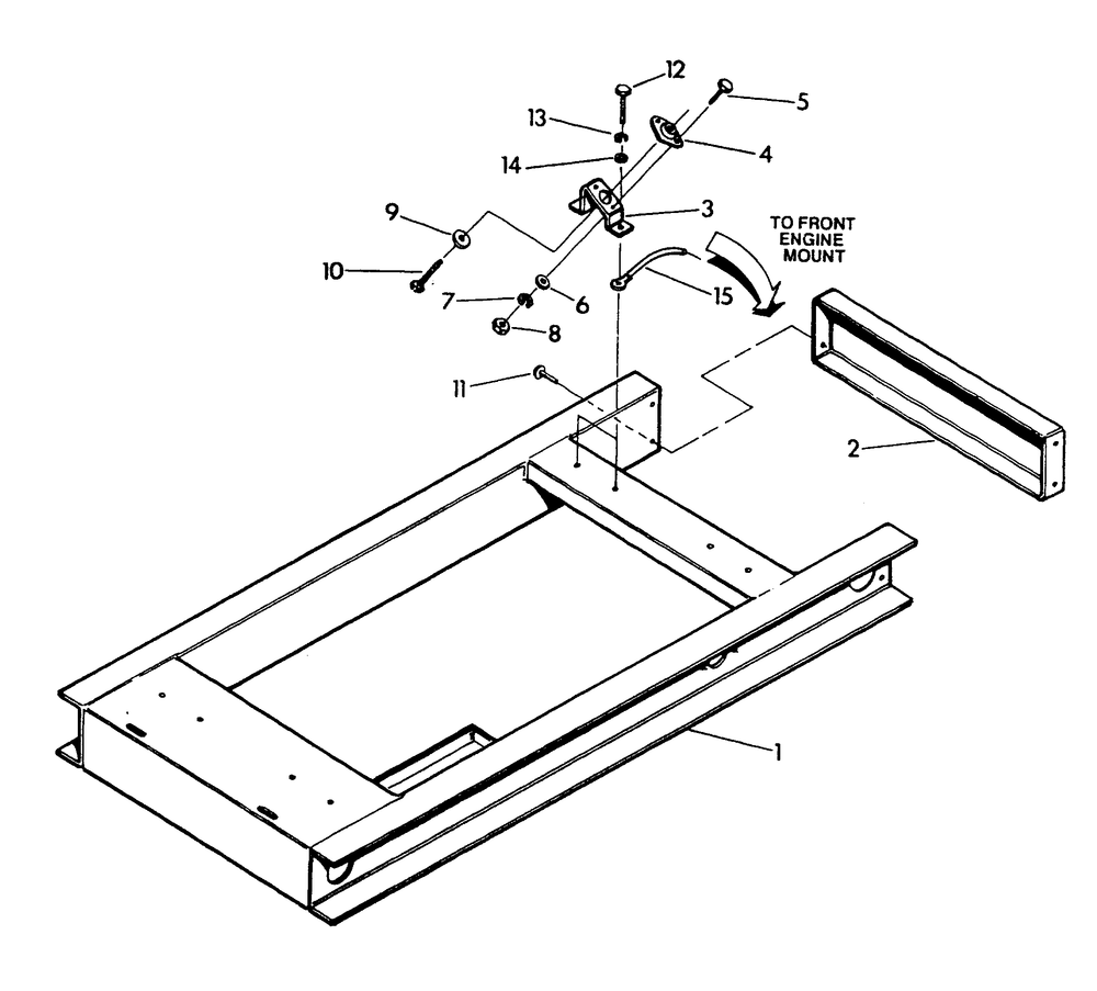 Mounting Base Diagram and Parts List for 9706-0  Generac Generator