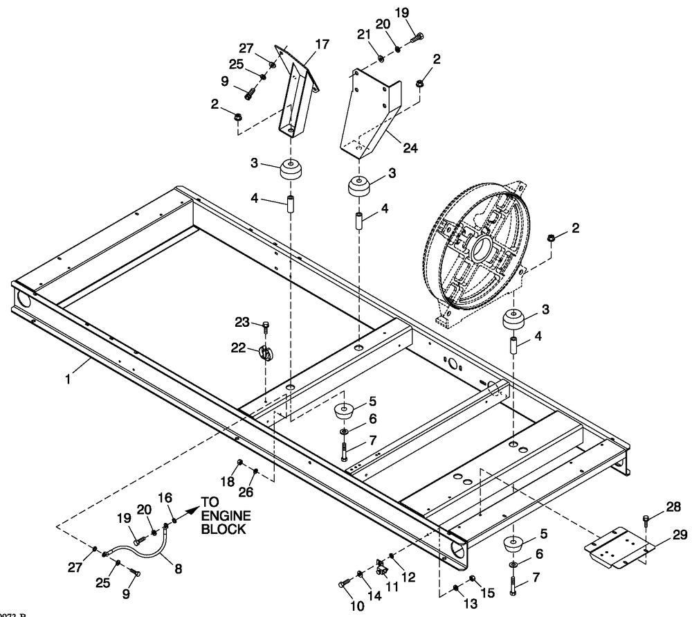 Mounting Base 60kw Diagram and Parts List for CT06030ANAN (1907V23210 - 4807V25565)(2007) Generac Generator