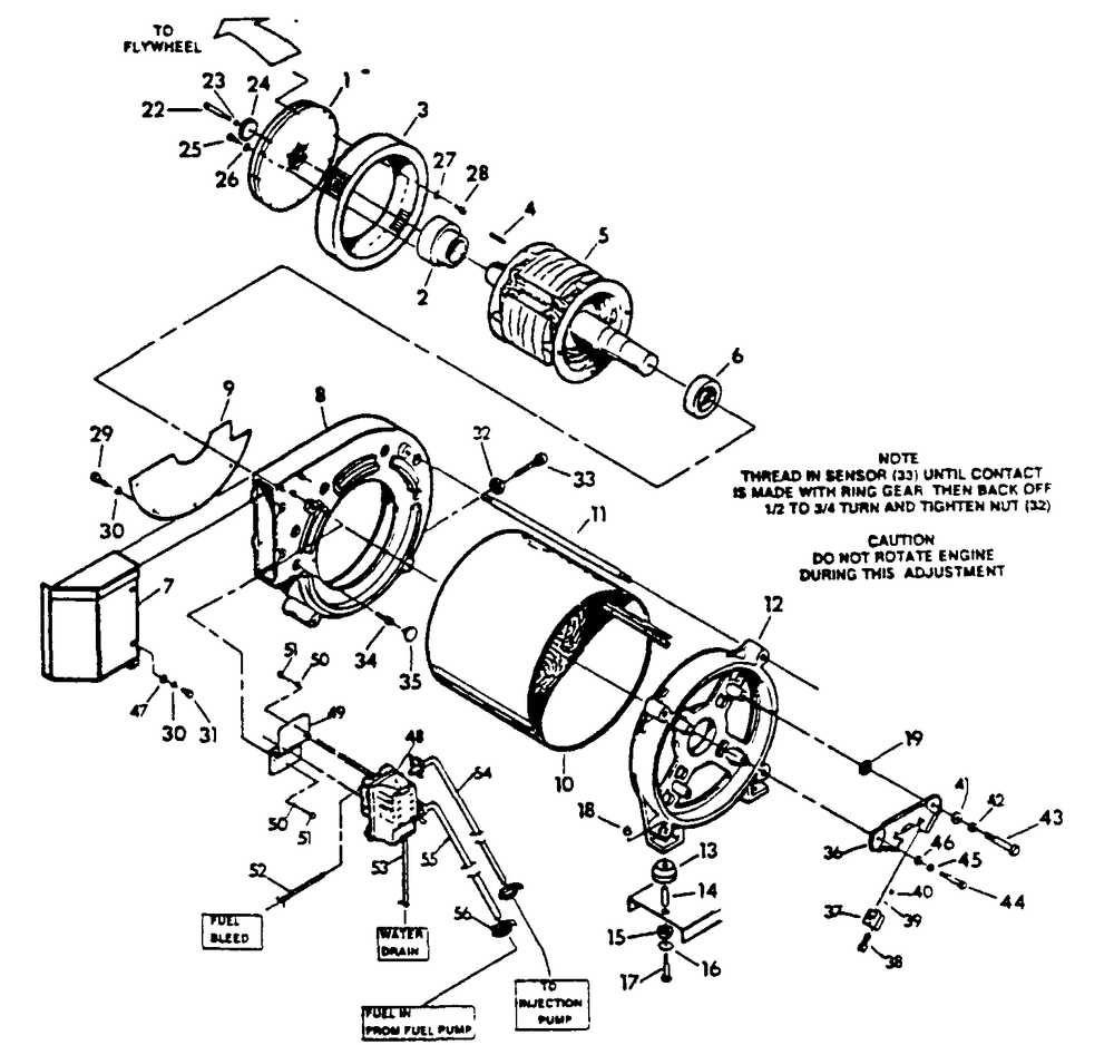 Generator Diagram and Parts List for 9135-0  Generac Generator