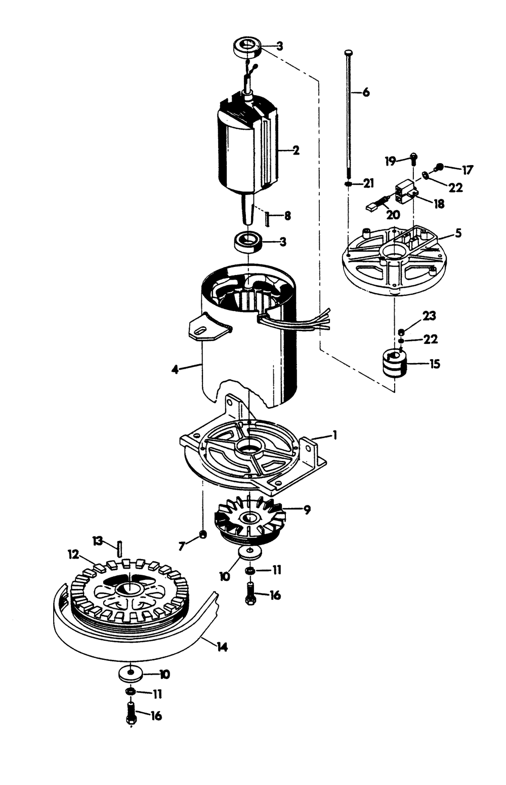 Alternator Diagram and Parts List for 6245-1  Generac Generator