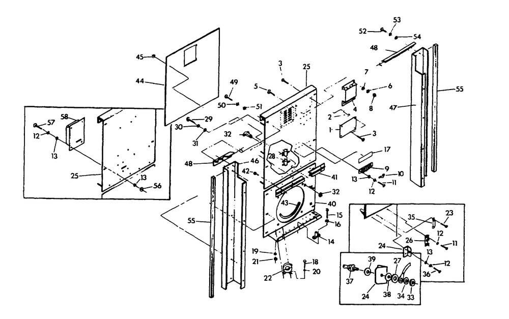 Control Panel (Back) Diagram and Parts List for 9469-3  Generac Generator