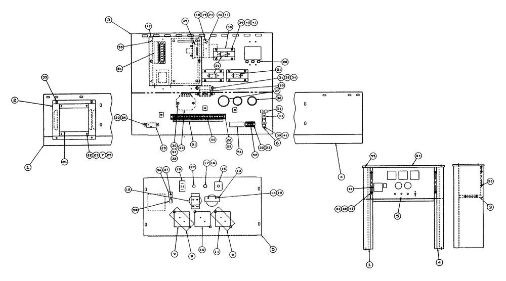 Control Panel Diagram and Parts List for 9351-3  Generac Generator