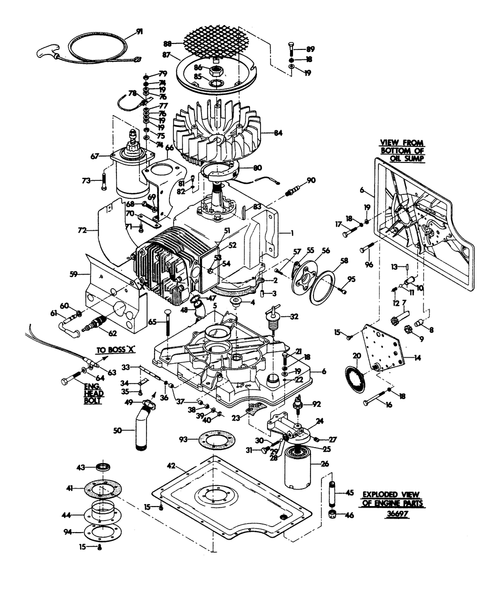 Engine Parts Diagram and Parts List for 6120-1  Generac Generator