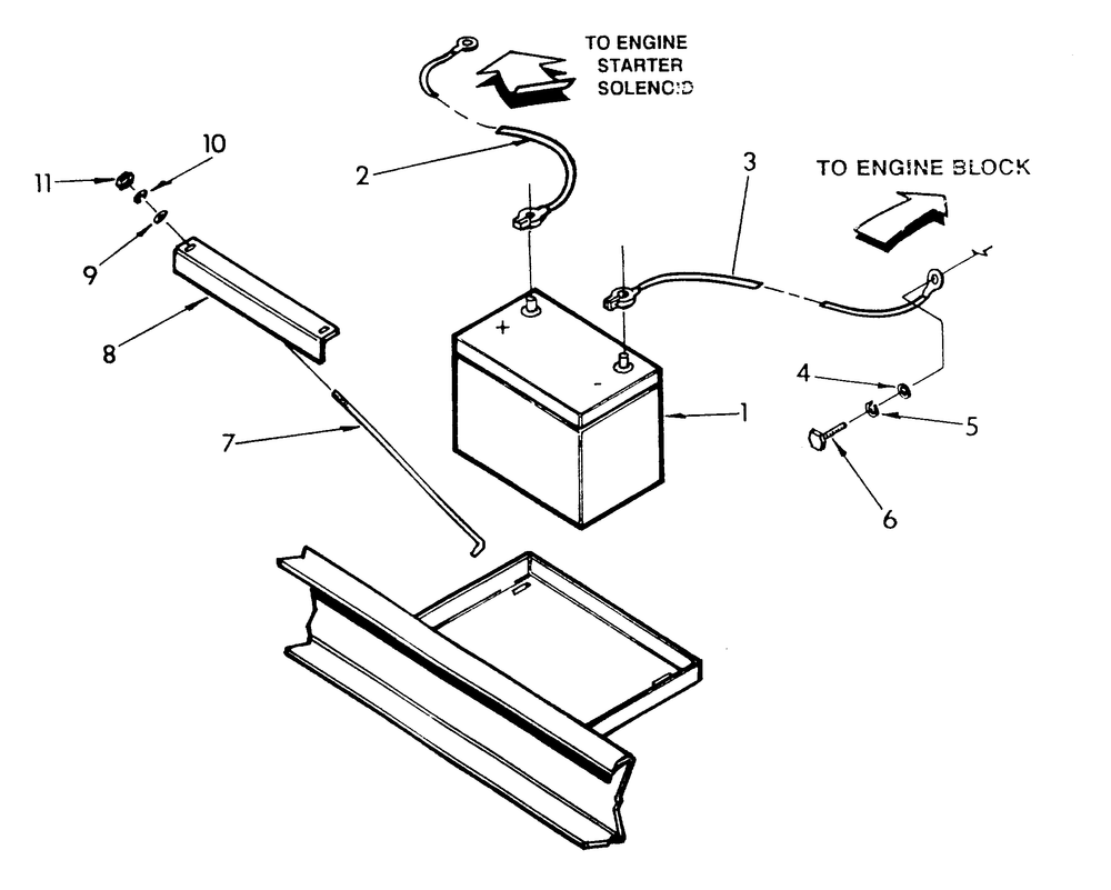 Battery Diagram and Parts List for 0458-0  Generac Generator