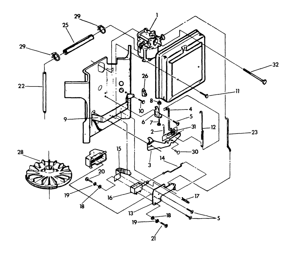 Gasoline Carburetor Diagram and Parts List for 9508-0  Generac Generator