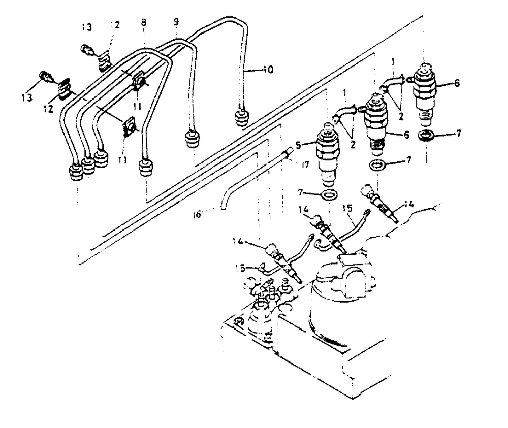 Nozzle Holder Group Diagram and Parts List for 1008-D  Generac Welder