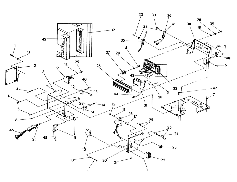 Control Panel Diagram and Parts List for 9847-0  Generac Generator