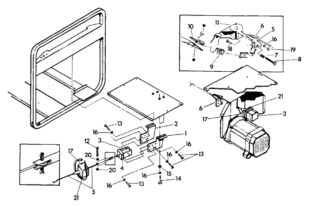 Idle Control Diagram and Parts List for MC1259 (0640-0)(0640-0) Generac Generator