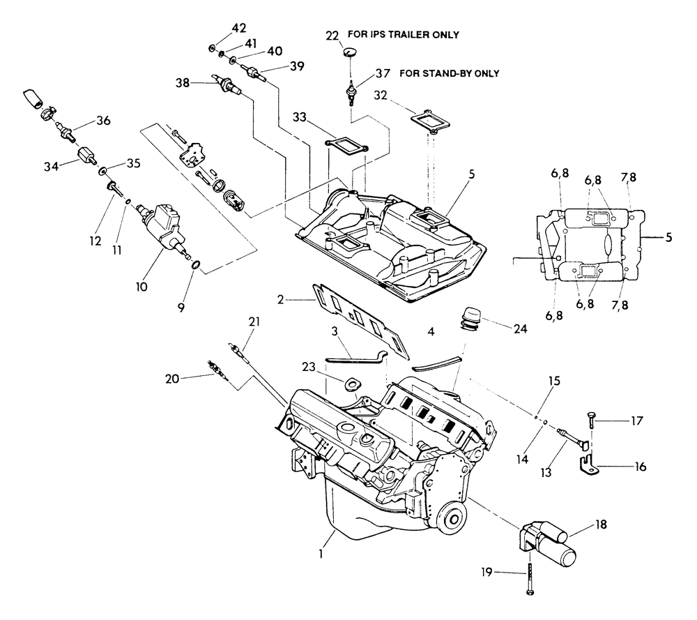 4.3 Liter Engine (Part 2) Diagram and Parts List for 9134-1  Generac Generator