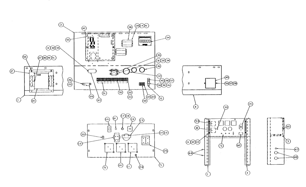 Control Panel Diagram and Parts List for 0991-EPS  Generac Generator