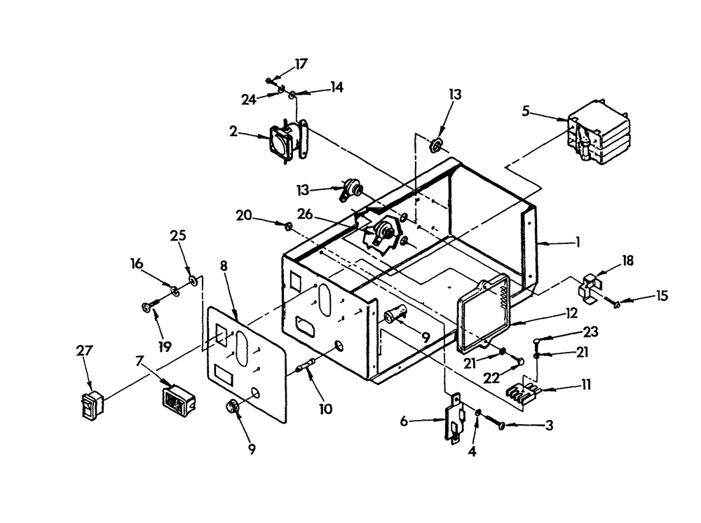 Control Panel Diagram and Parts List for 9653-0  Generac Generator